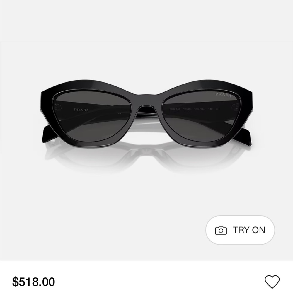 Prada Elegant Black Cat-Eye Sunglasses